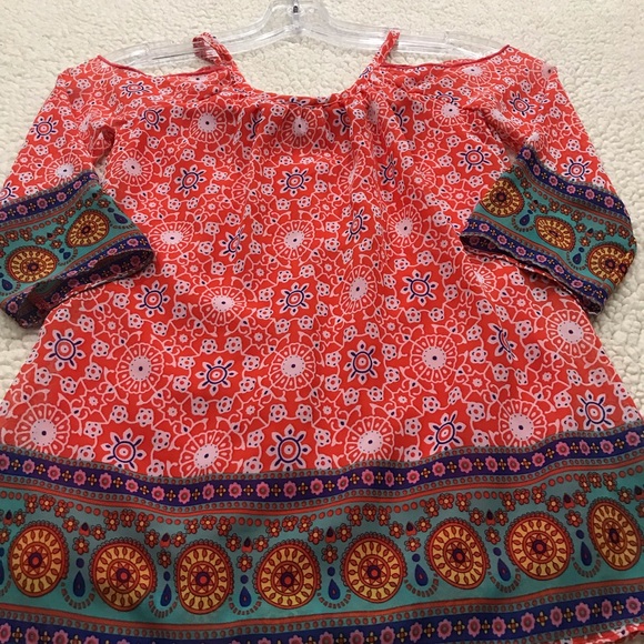 GB Girls Orange Cold Shoulder Dress 4 / 4T NWT - Picture 10 of 14
